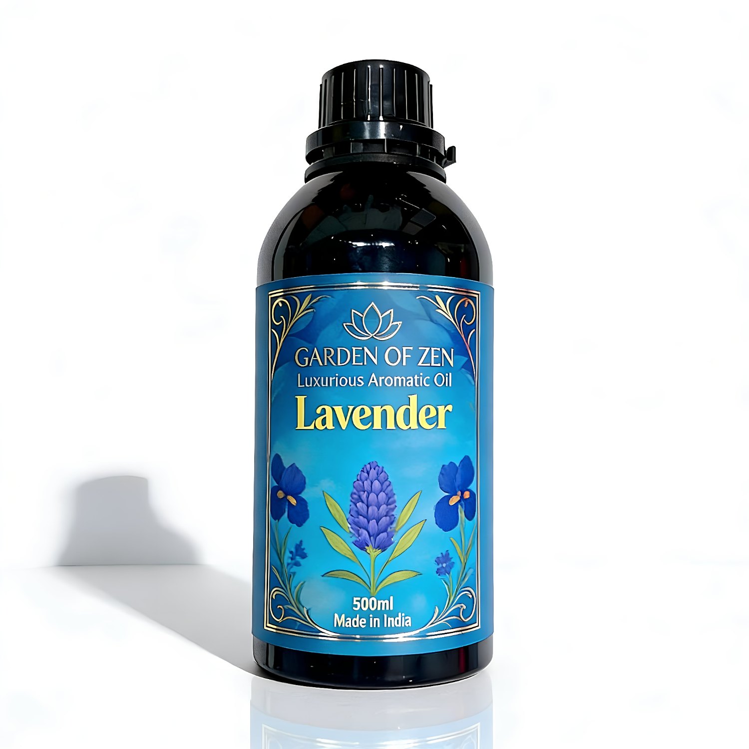 Lavender aromatic oil bottle (500ml) on white