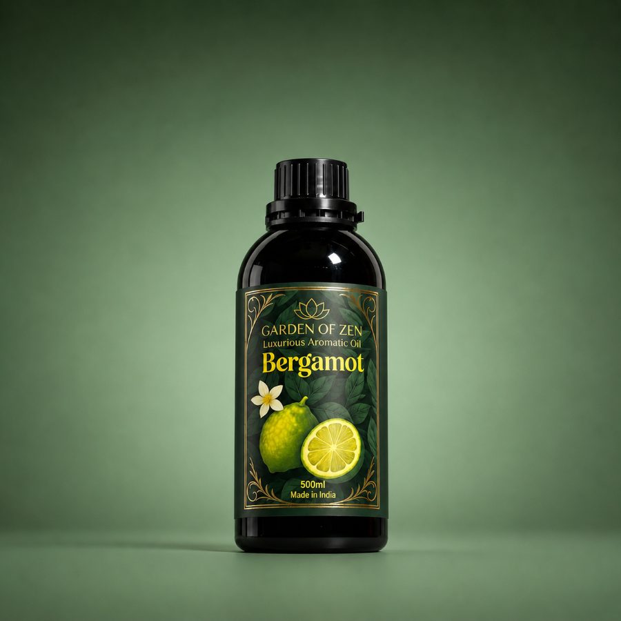 Bergamot aromatic oil bottle