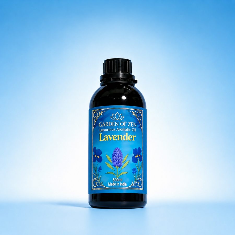 Lavender aromatic oil bottle
